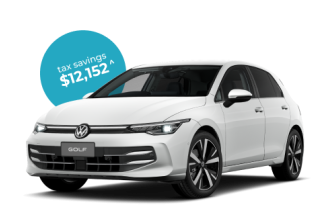 Volkswagen Golf 110TSI Style 8.5 Auto MY25 novated lease through RemServ. Contact us today.